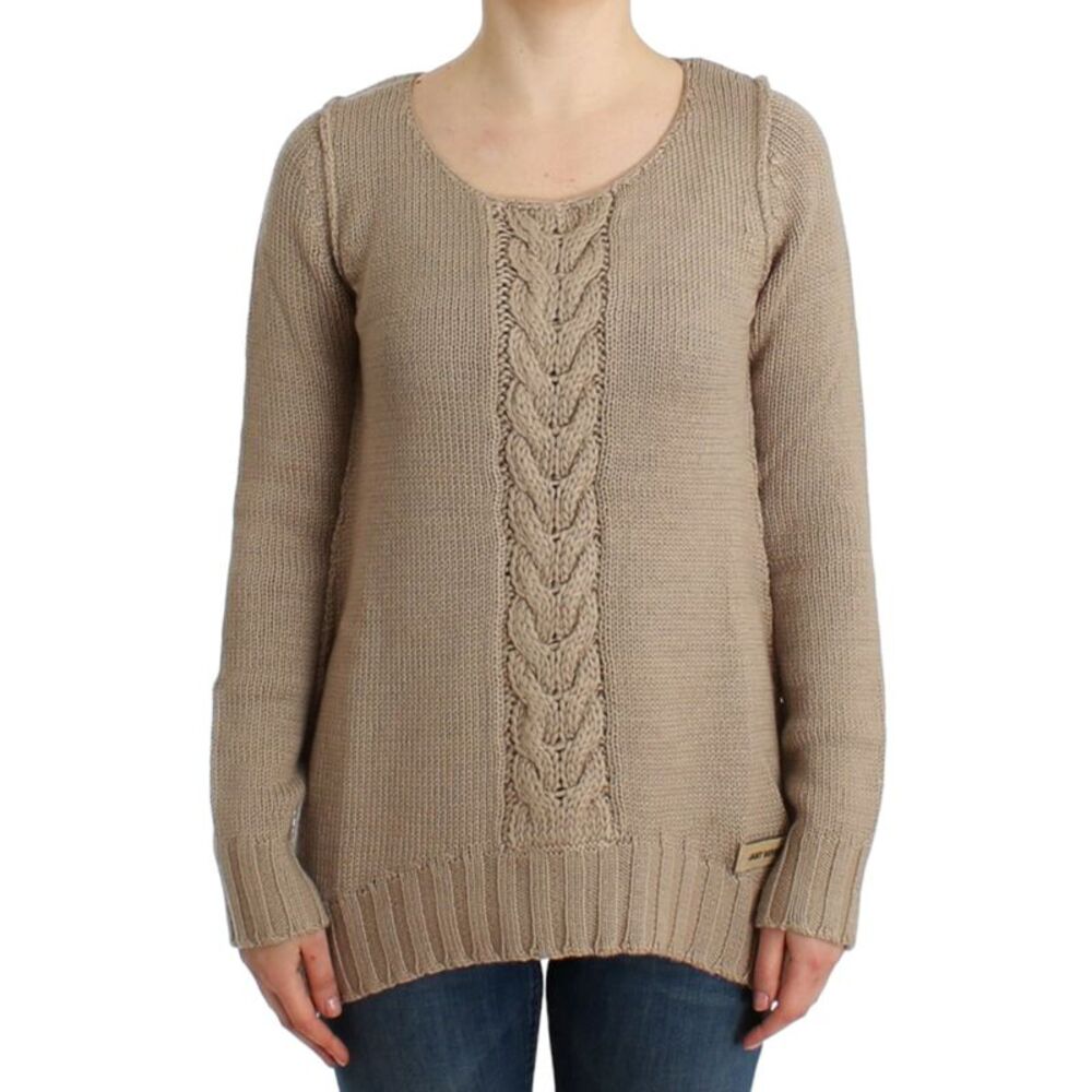 Cavalli Beige knitted wool Women's sweater